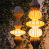 Floor Lantana Pillar lamp with 3 Hexagon Shades