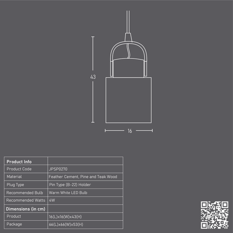 Cubicurve Block Spot Pendant Lamp