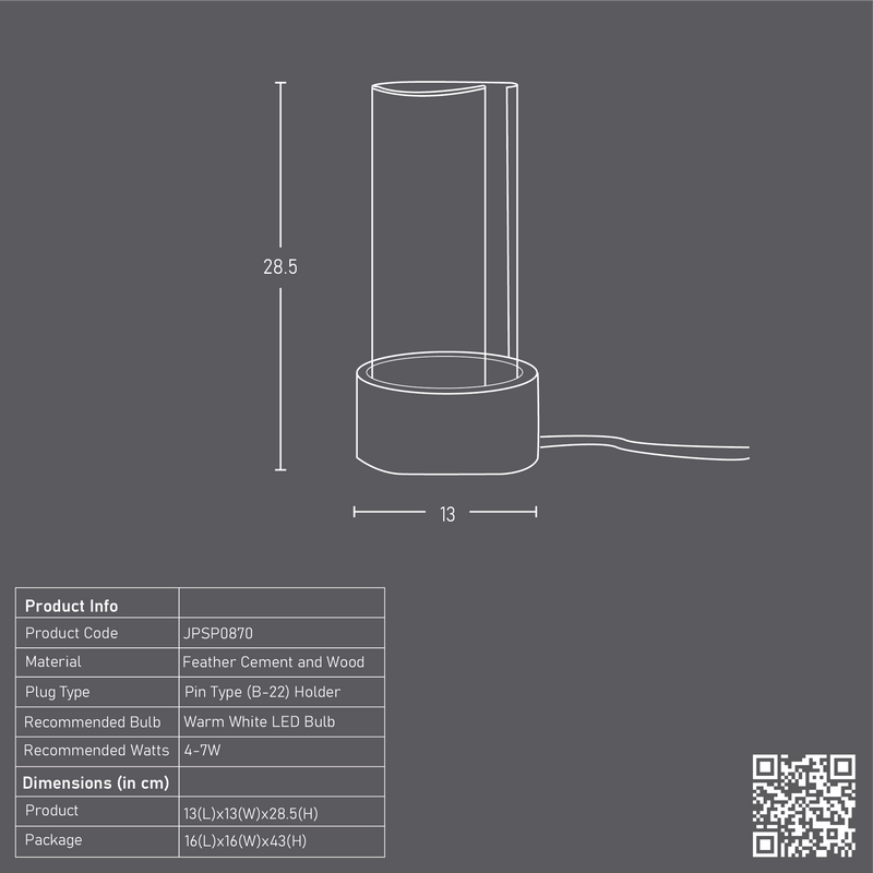 Canal Table Lamp (Half Overlap)