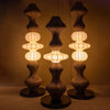 Floor Lantana Pillar lamp with 3 Hexagon Shades