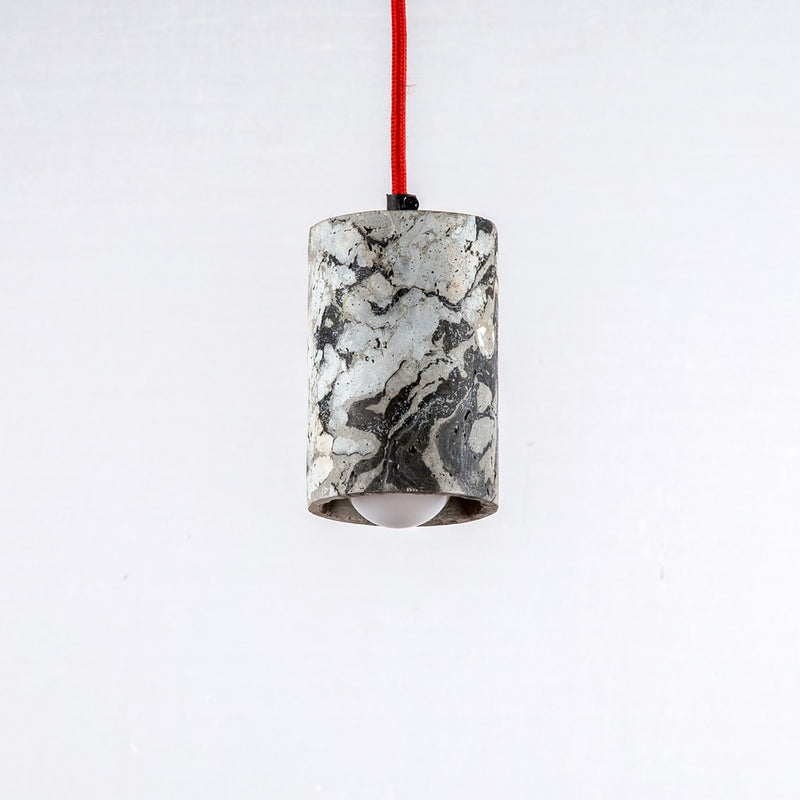 Graphite Dappled Cask Pendant Lamp